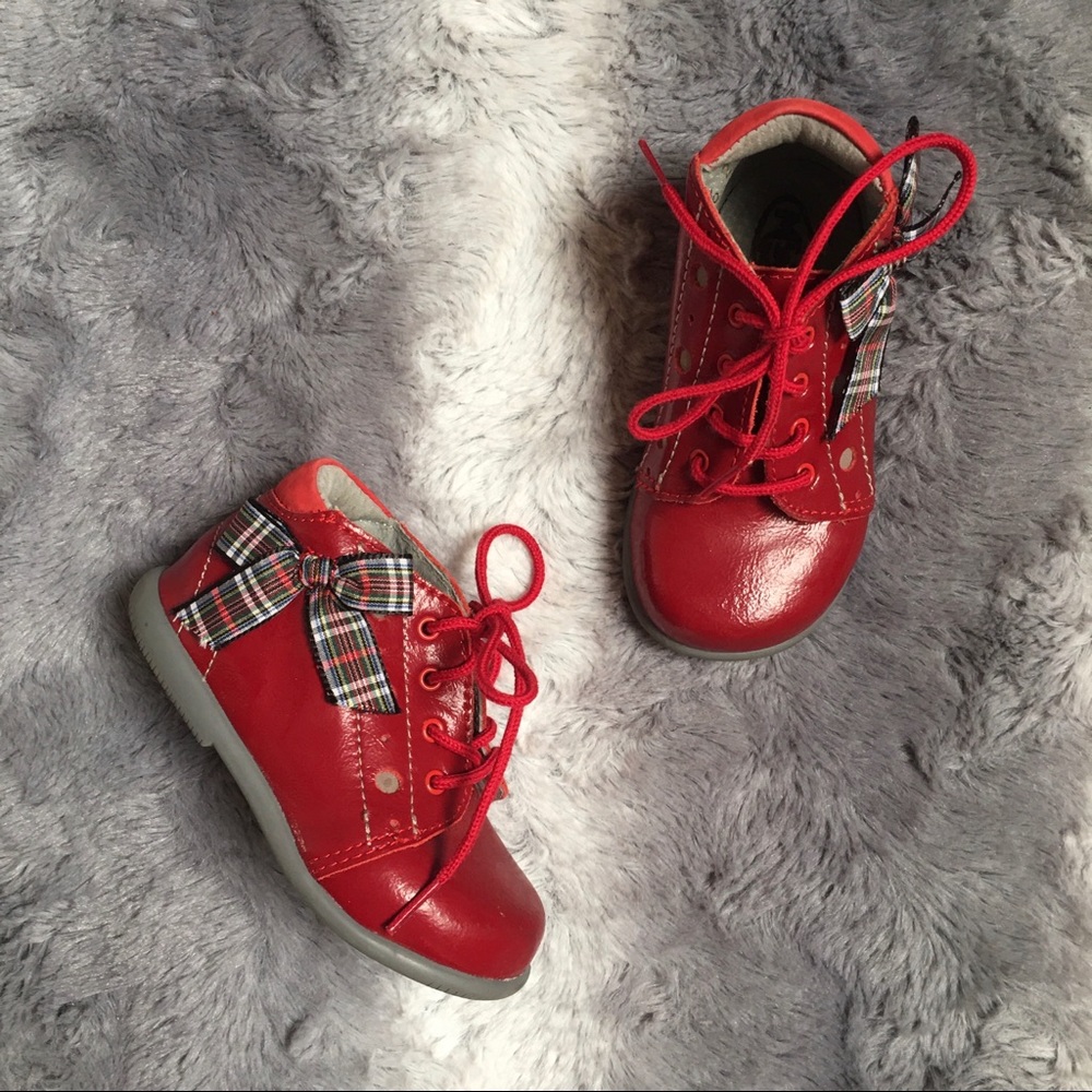 Lace-up Red Toddler Boots